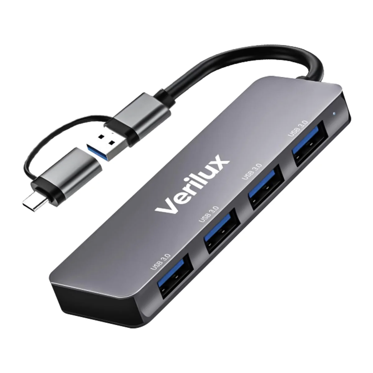 Verilux® USB Hub 3.0 for PC Type C Hub 4 in 1 High Speed 3.0 Multi USB Port for Laptop 5Gbs Transfer Speed USB Extender Multiple USB Connector for MacBook Air/Pro M1/M2, iPad Pro, Dell, Samsung Galaxy - image 2
