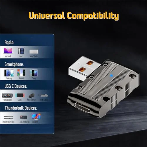 Verilux® USB C to USB OTG Adapter USB A Male to USB C Female USB 3.1 Adapter Support 120W Fast Charing & 10Gbps Data Transmission Type C Charging Adapter for Phone, Tablet - image 4