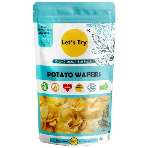 Let's Try Aloo/Potato Wafers - Crispy, Crunchy, High In Quality, 90 g