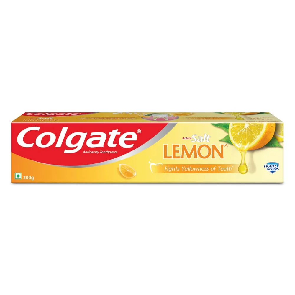 5x Colgate Active Salt Lemon Toothpaste , Pack of 5 (200g each)