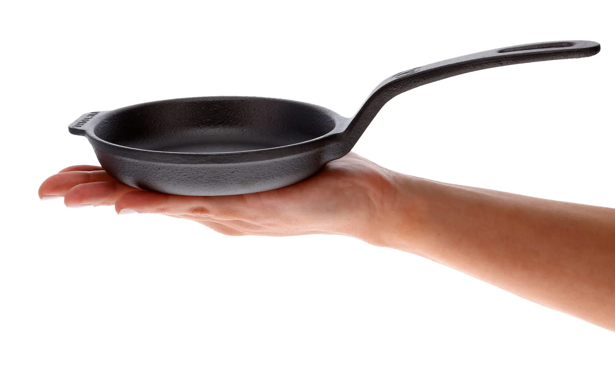 Victoria Mini Skillet Cast Iron Small Frying Pan Seasoned with 100% Kosher Certified Non-GMO Flaxseed Oil, 4.7", Black - image 2