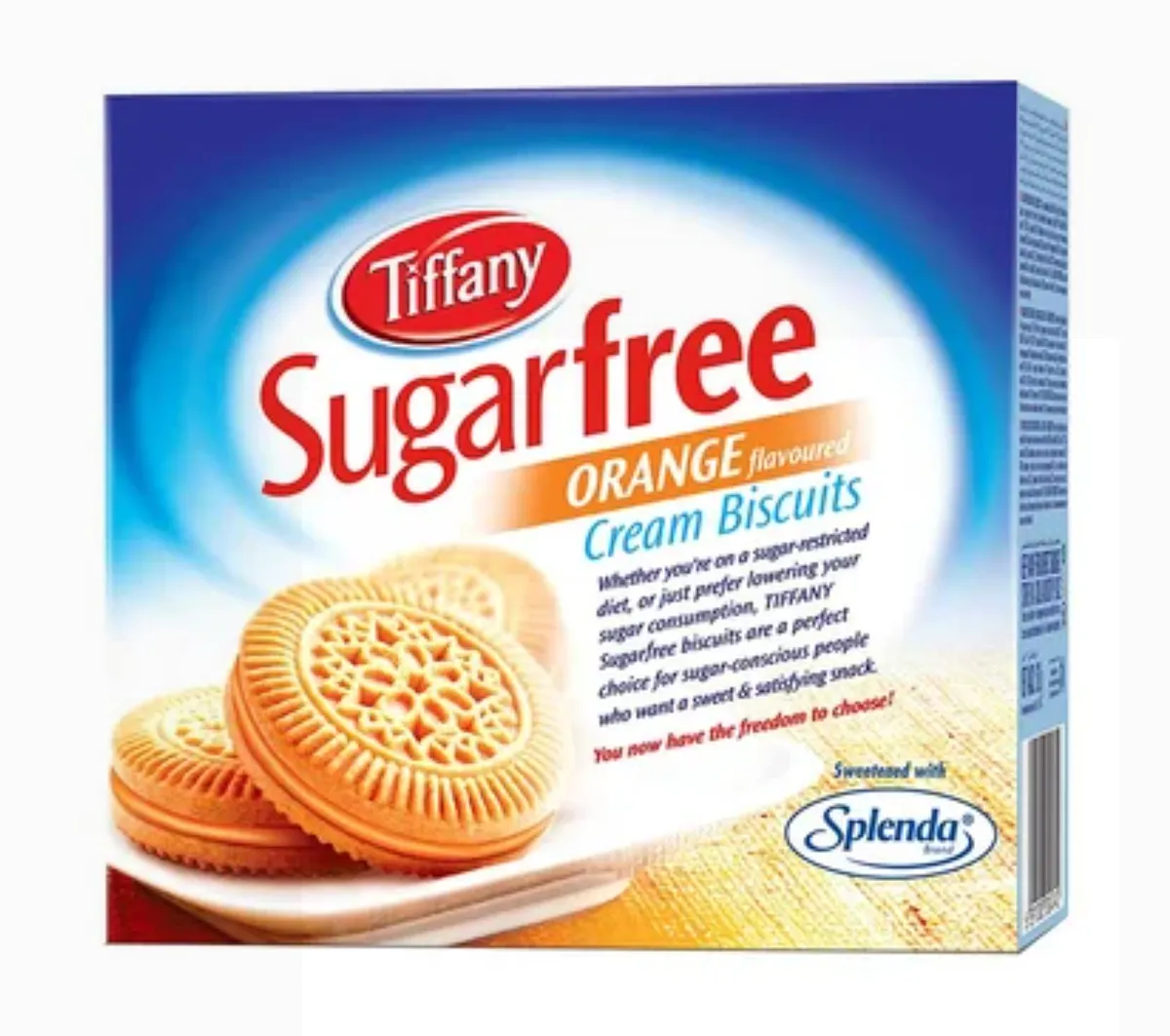 Tiffany Sugar Free Cream Biscuits - Orange Flavour - 162GM