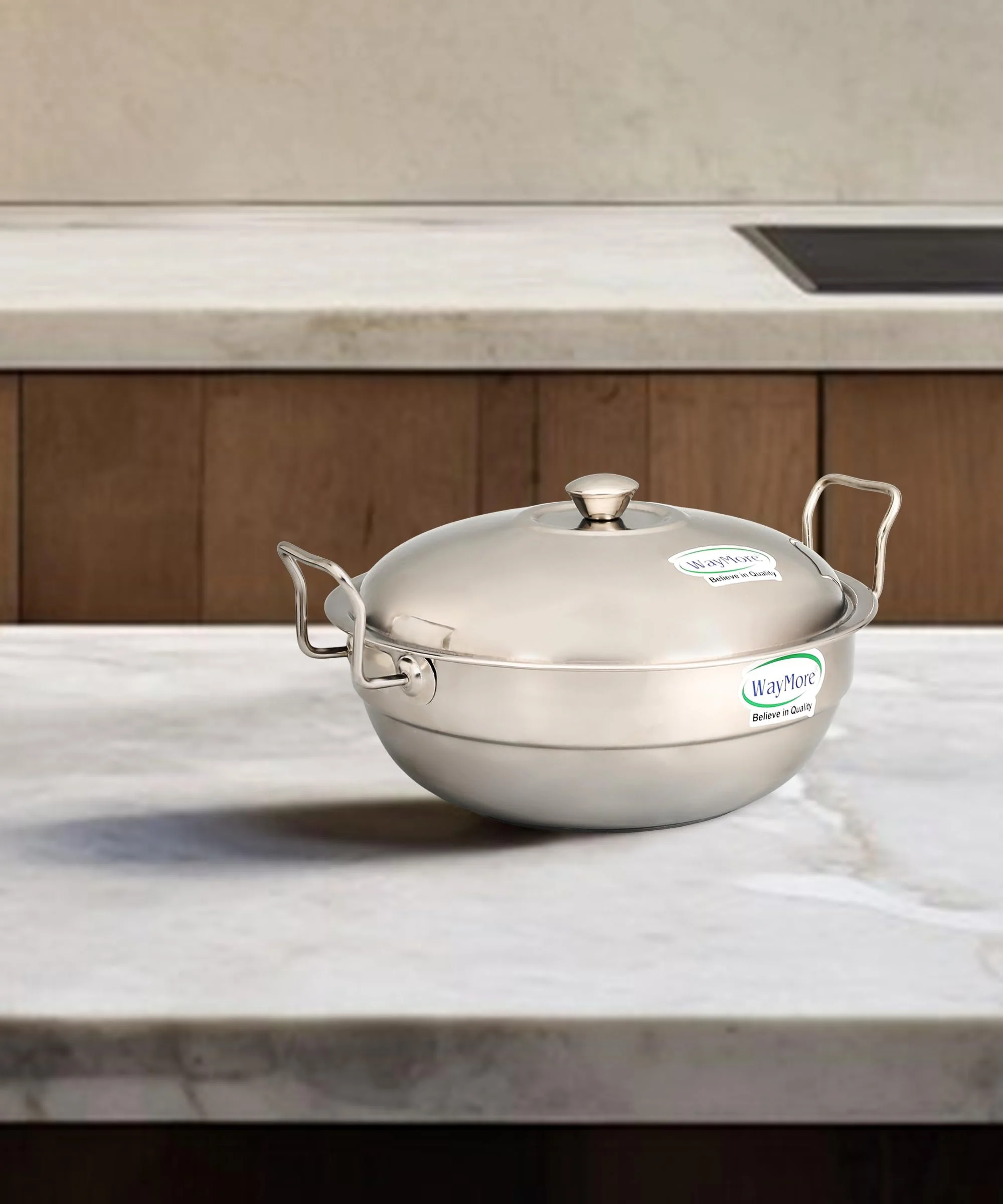 WayMore® Stainless Steel Idli Cooker Multi Kadai Steamer with Induction Bottom All-in-One Big Size 6 Plate, 2 Idli | 1 Mini Idli | 2 Dhokla | 1 Patra | Momo's | 4 in 1 | 28.5 cm Dia. - image 4