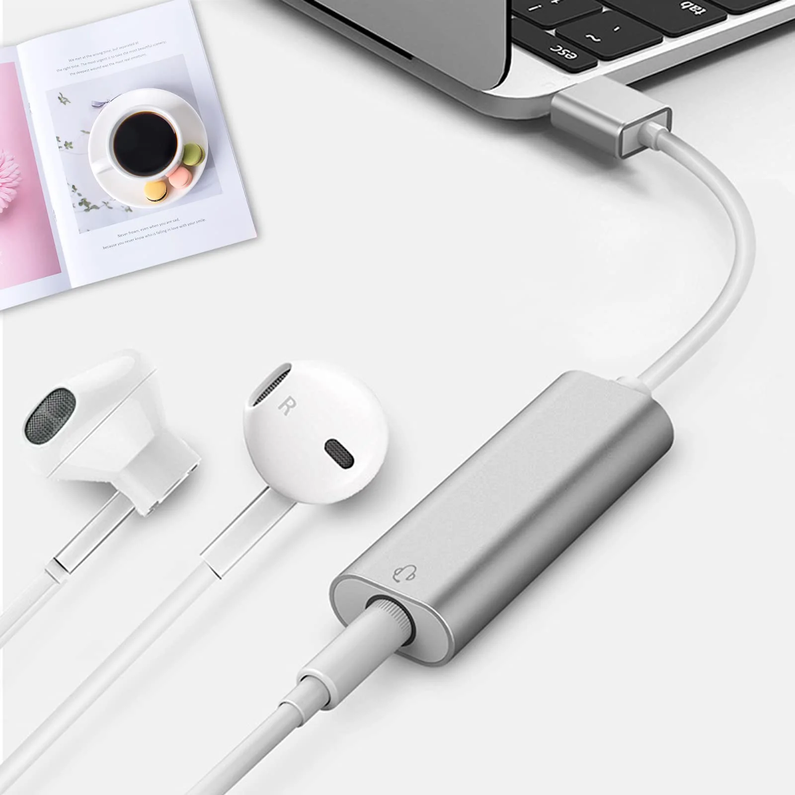 Verilux® USB Sound Card USB to 3.5mm Jack Audio Adapter USB External Stereo Sound Adapter Splitter Converter for Windows and Mac, Linux, Compatible with PS4, Headset - image 4