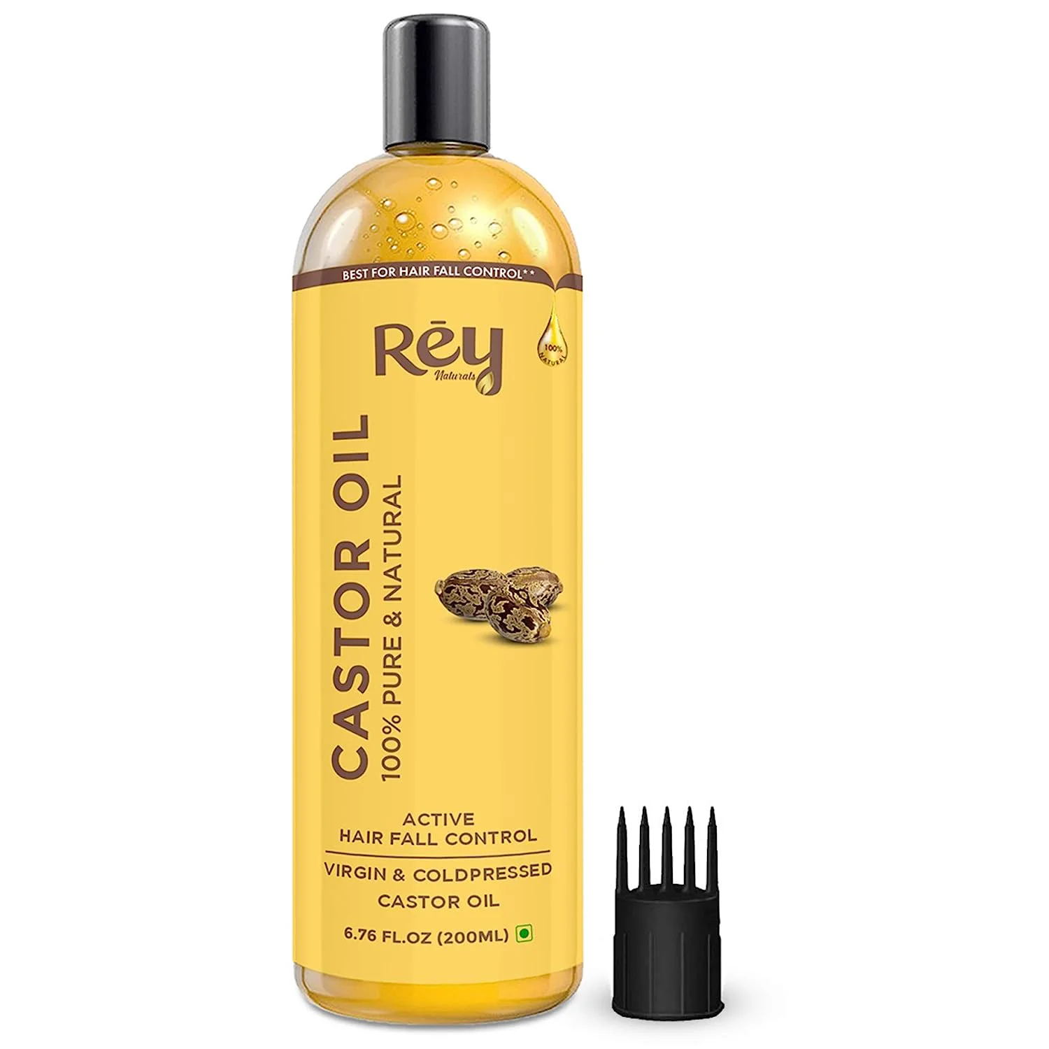 Rey Naturals Castor Oil for Skin Care, Hair Growth (Arandi Oil) - 200 ML - image 2
