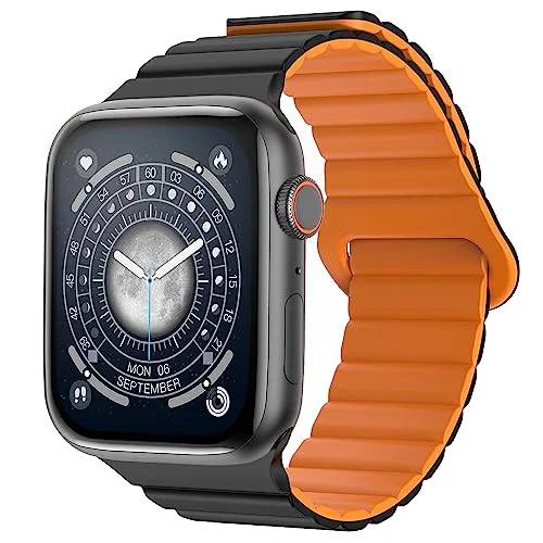 Fire-Boltt Newly Launched Vogue Large 2.05" Display Smart Watch, Always On Display, Wireless Charging, App Based GPS with Bluetooth Calling & 500+ Watch Faces (Charcoal Black)