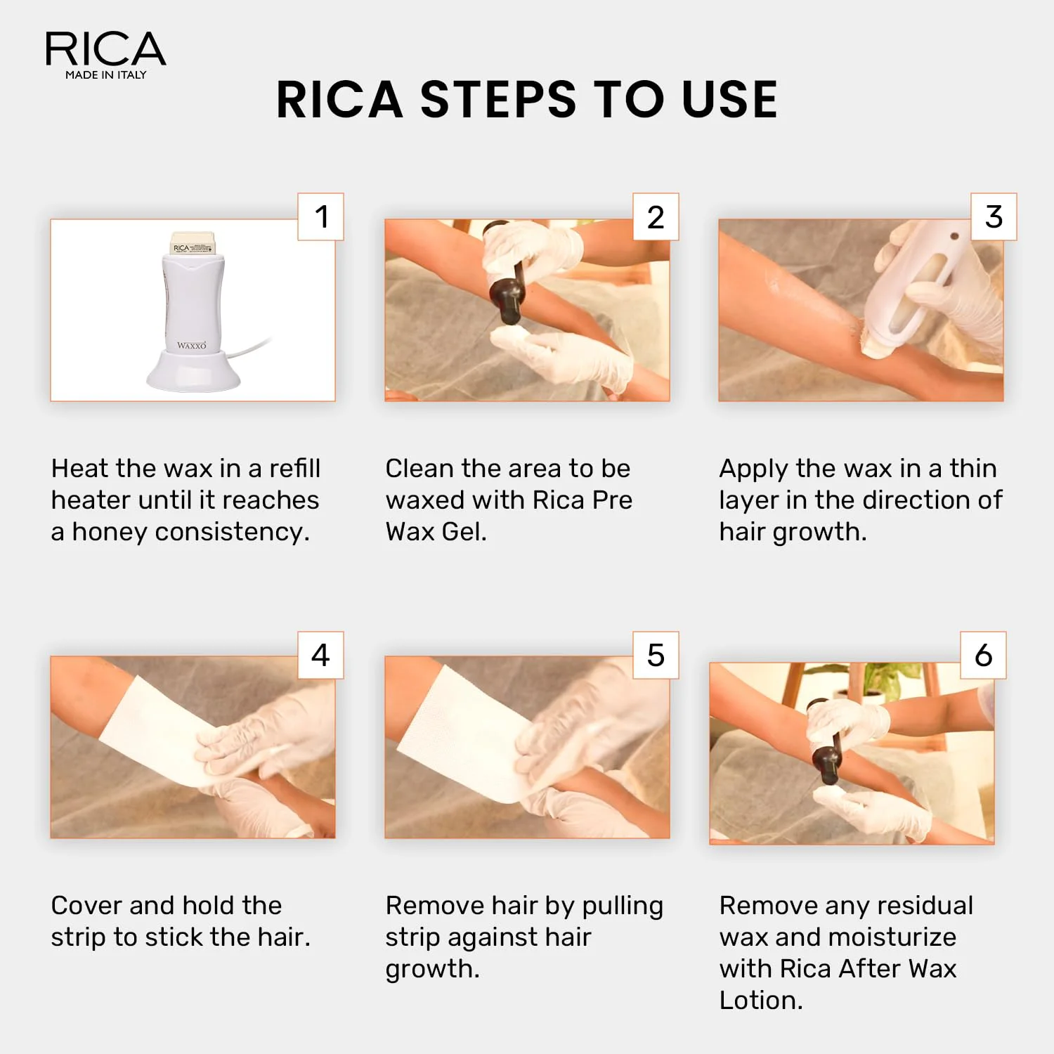 RICA Wax White Chocolate Roll-On Wax Kit For Women(Set Of 4 Refill Wax) 100 Ml - image 5