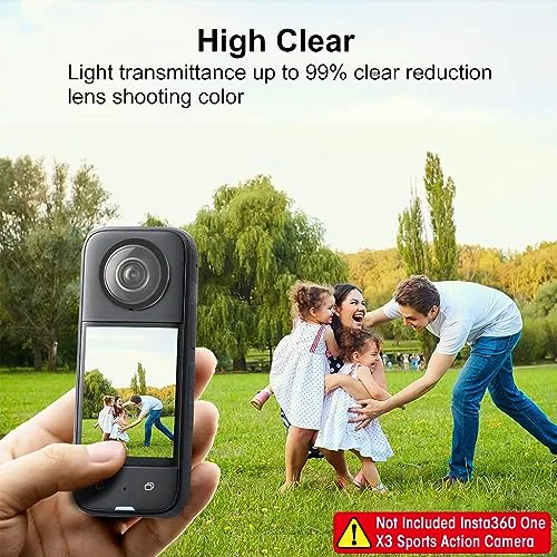 Verilux® 2Pcs HD Lens Cover for Insta360 One X3 Camera, Insta 360 One x3 Phone Lens Cap Camera Lens Protector, Dust Proof Anti-Scratch Protective Cover, Not Included Insta360 One X3 Camera - image 5
