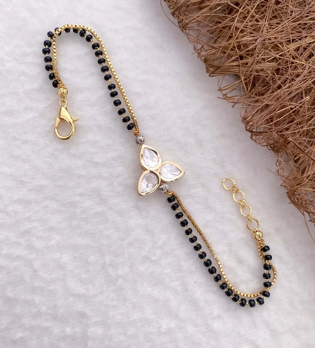 High Gold Plated Fancy Kundan Hand Mangalsutra
