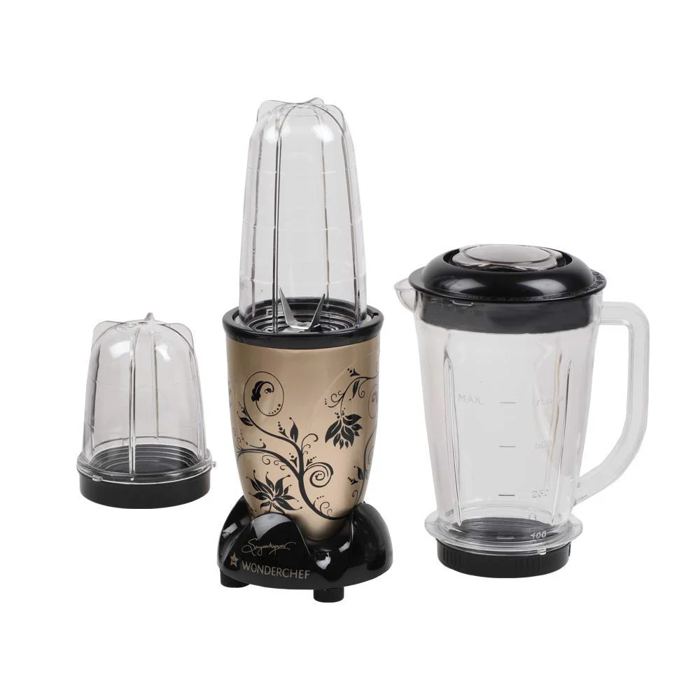 Wonderchef Nutri-Blend 63152294 400-Watt Mixer with 3 Jars (Champagne/Black) - image 1