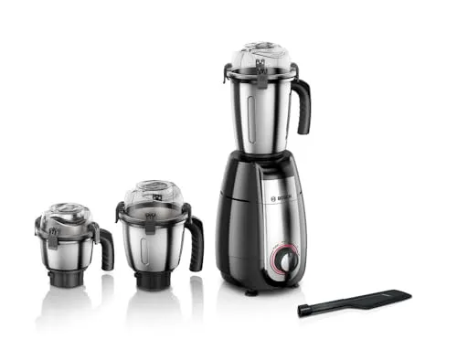 Bosch TrueMixx Pro MGM8836MIN 1000 Watt 3 Jar Mixer Grinder, (Black)