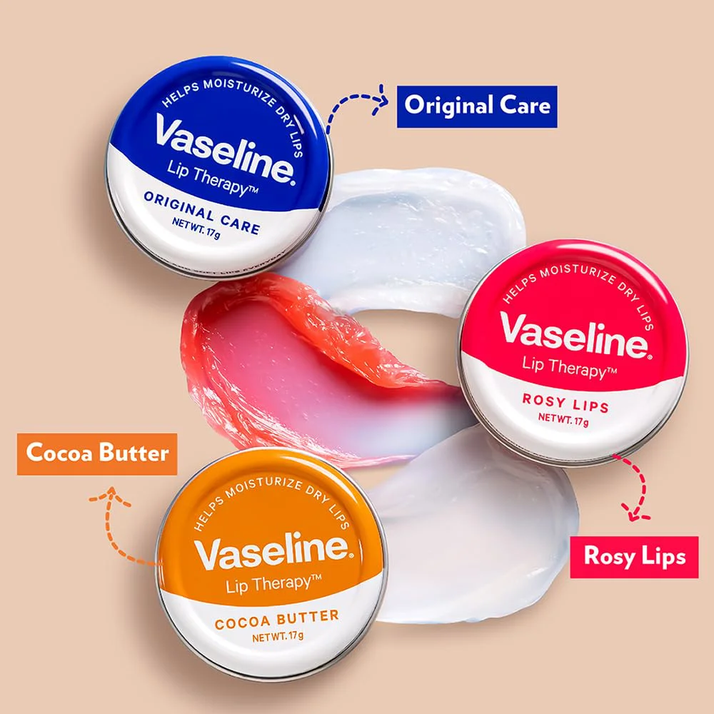 Vaseline Lip Tins Cocoa Butter, 17g | Infused with Cocoa Butter for Hydration & Glossy Shine - image 3