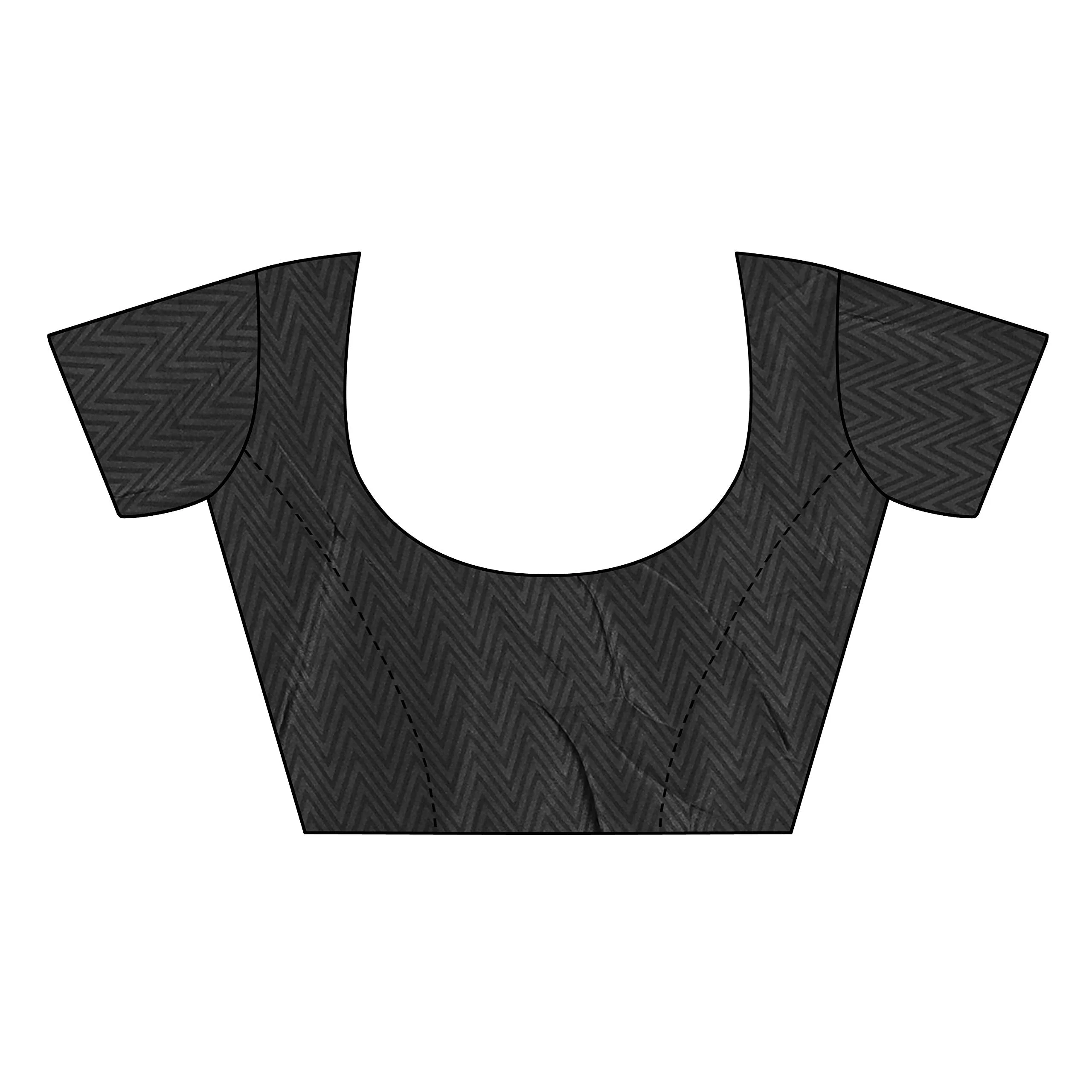 Shubhisha Fashion Art Silk with Blouse Piece Saree (Sahara-Black Free Size) - image 2