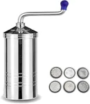 Quillbee Stainless Steel Kitchen Press, Noodles, Murukku, Nool Puttu, Bhujia Chakli Maker, Idiyappam Machine, Namkeen, Maggi, Sev Sancha Maker with 6 Jali