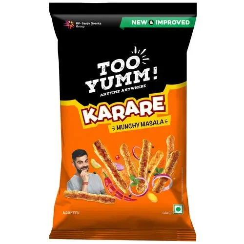 50x Too Yumm! Karare - Munchy Masala, Baked Snack & Not Fried, Pack of 50 - 75 g each - image 1