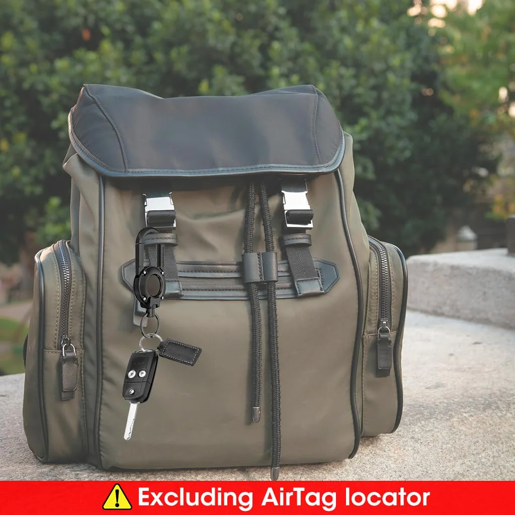 ZORBES® Case for AirTag Anti-Lost AirTag Case with Quick Connection Buckle and Ring for Attachment Portable AirTag Cover for Keychain Bag Backpack Wallet, No AirTag - image 3