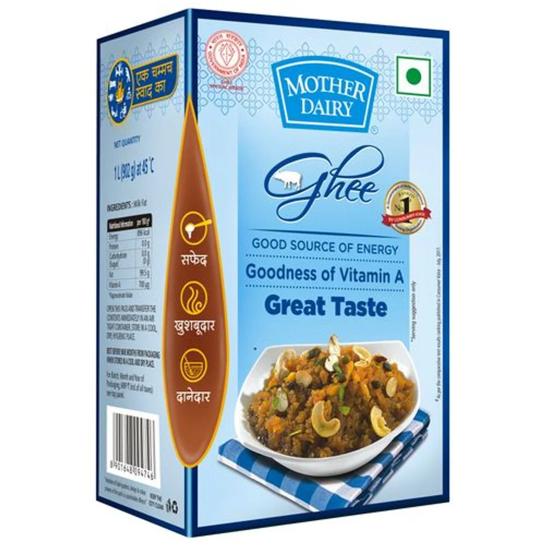 Mother Dairy Ghee, 1 L Carton