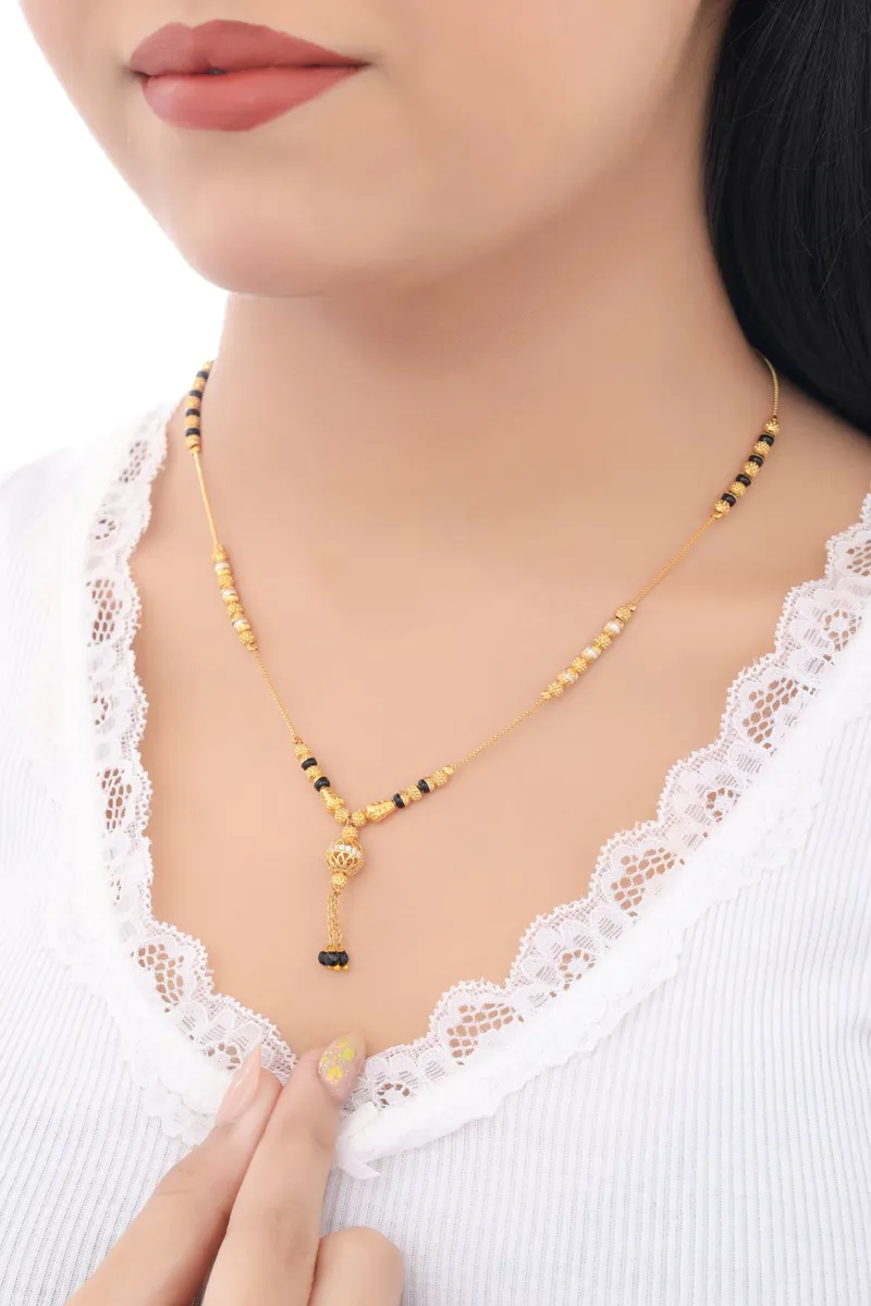 Buy 1 Get 1 Free - Traditional Gold Bead Drop Mangalsutra