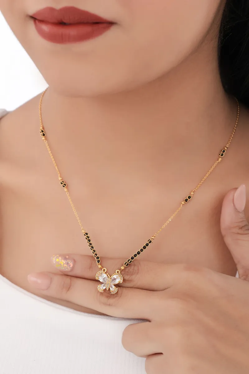 Buy 1 Get 1 Free- Butterfly Sparkle Mangalsutra