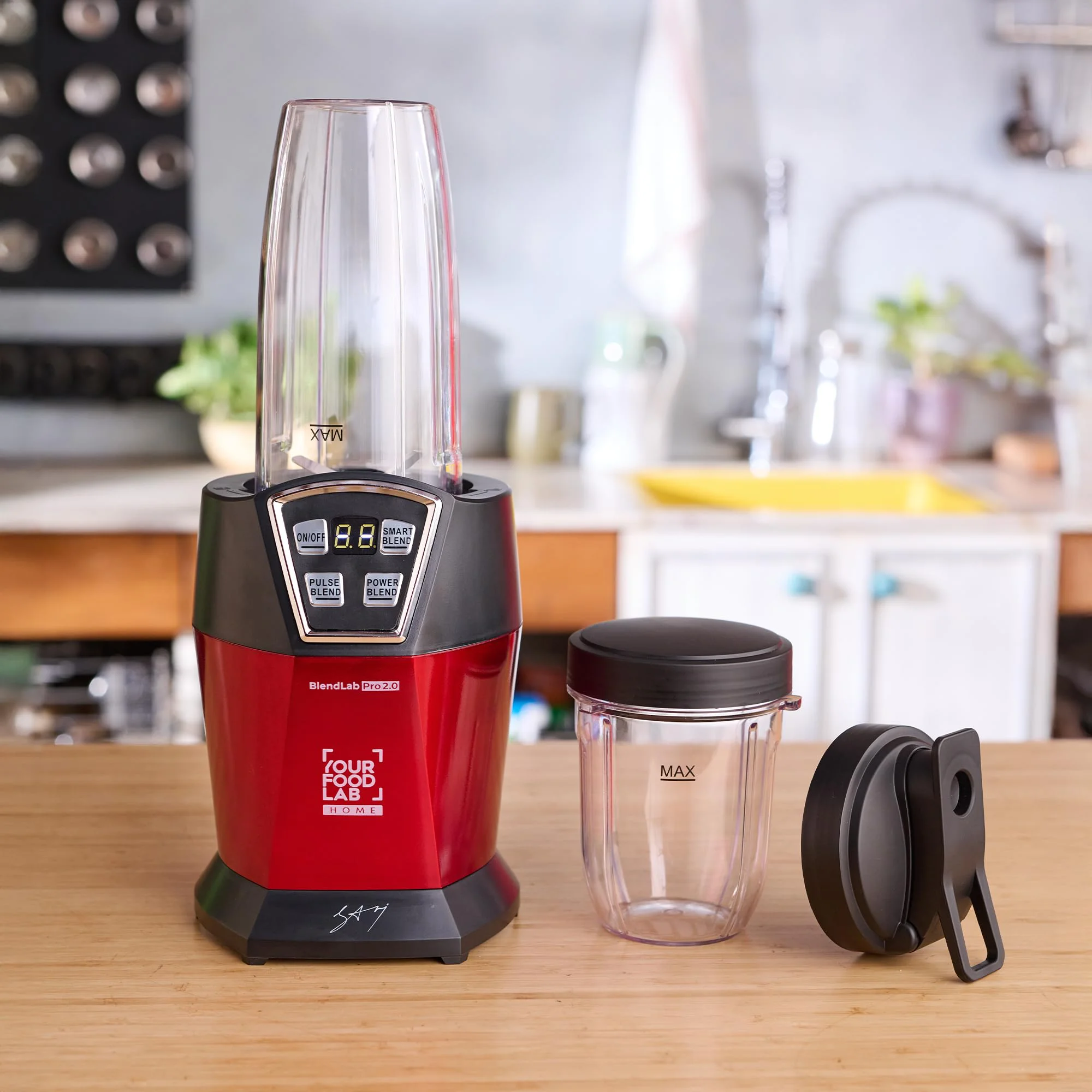 YFL HOME BlendLab Pro 2.0 Mixer Grinder for Kitchen, 1200W Blender with 2 Unbreakable Jars, 100% Copper Motor, Smoothie Maker with Preset Blend Modes, Laser Cut SS Blades | Blender for Smoothies (Red) - image 1