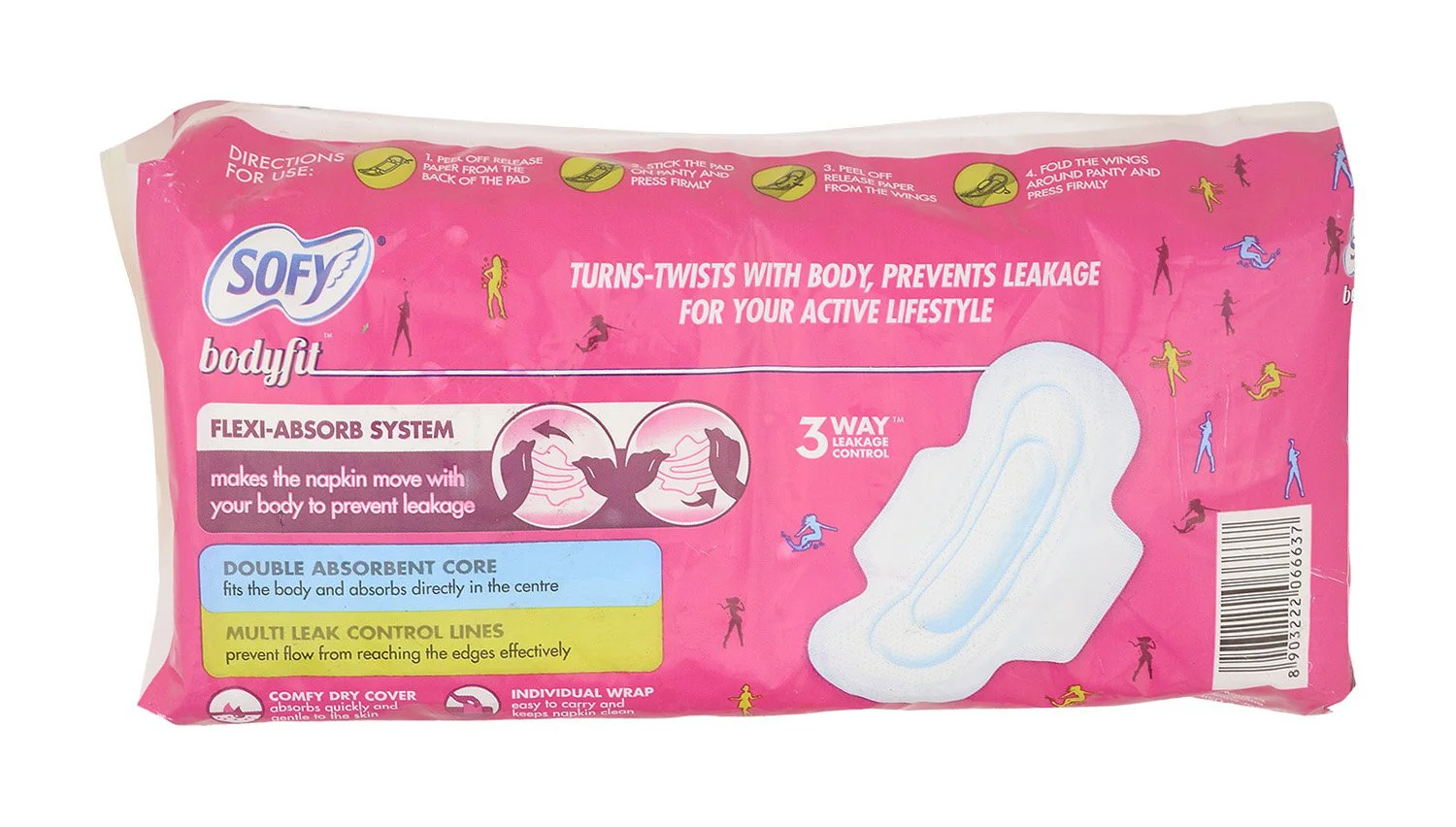 Sofy Sanitary Pad - Bodyfit Regular, 8 Pieces Pack - image 3