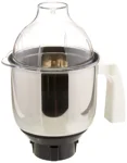 Preethi MGA-513 1.5-L Jar (Steel/Transparent) | Stainless Steel, Transparent Dome | Machine Ground and Polished Blades | Silver & Steel | 1 Year Warranty