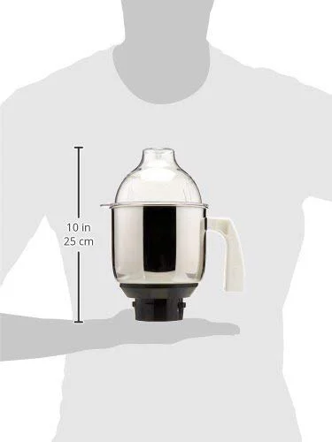 Preethi MGA-513 1.5-L Jar (Steel/Transparent) | Stainless Steel, Transparent Dome | Machine Ground and Polished Blades | Silver & Steel | 1 Year Warranty - image 5