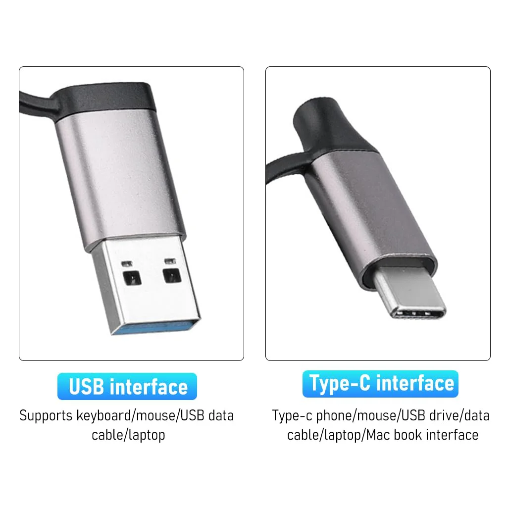 Verilux® USB Hub 3.0 for PC Type C Hub 5 in 1 SD/Micro SD Card Reader & High Speed 3.0+2.0 Multi USB Port for Laptop 5Gbs USB Extender Multiple USB Connector for MacBook Air/Pro M1/M2, iPad Pro, Dell - image 3
