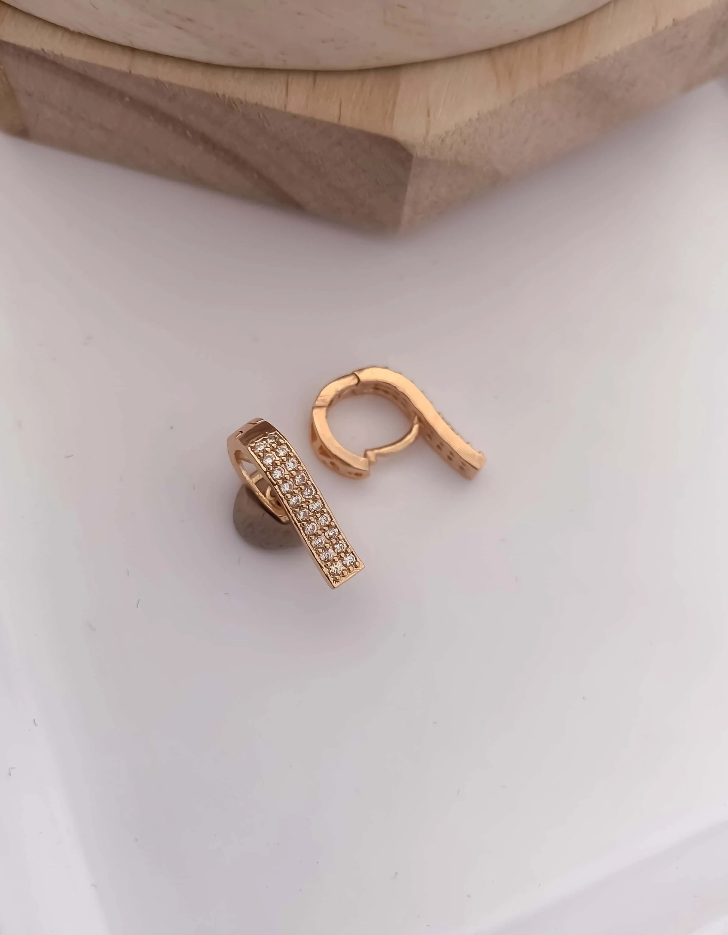 Buy 1 Get 1 Free-American Diamond Rose Gold Bali Earrings