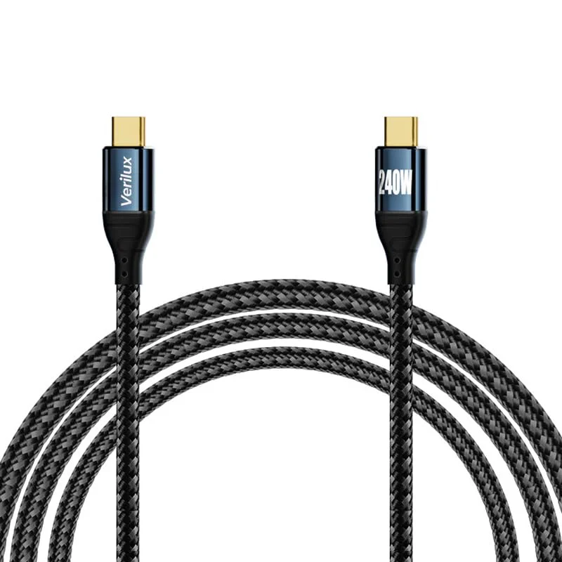 Verilux® Type C To Type C Cable,6.6Ft 240W Fast Charging Type C Male To Male Cable 480Mbps Data Transfer, Fast Charging Cable Compatible With Macbook Pro/Air,Pro/Air,Samsung Galaxy S22/21 - image 4