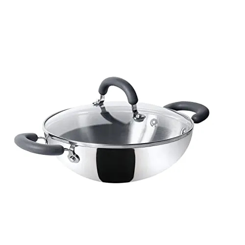 Meyer Trivantage Nickle Free Stainless Steel Triply Cookware Kadai 30cm Large