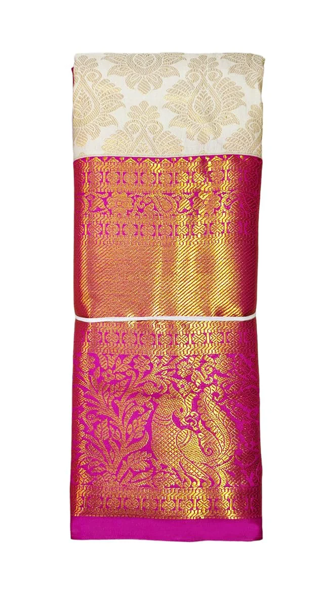 SREE KUMARAN Women's Kanchipuram Silk Pure Pattu Sarees With Blouse (VSK369-1) - image 2