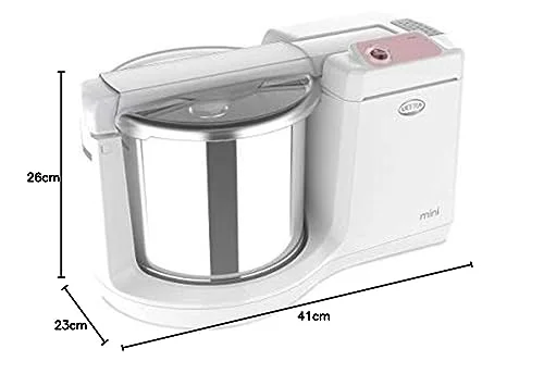 Ultra Mini 1.25 Litre Table Top Wet Grinder - White | Fast Grinding Conical Stones, 85W Power & 5 Years Warranty | AISI 304 Food-Grade SS Multi Utility Cylindrical Drum, Compact Design for Kitchen - image 3