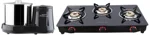 Butterfly Smart Glass 3 Burner Gas Stove & Butterfly Rhino Plus Wet Grinder, 2L (Grey), 150W