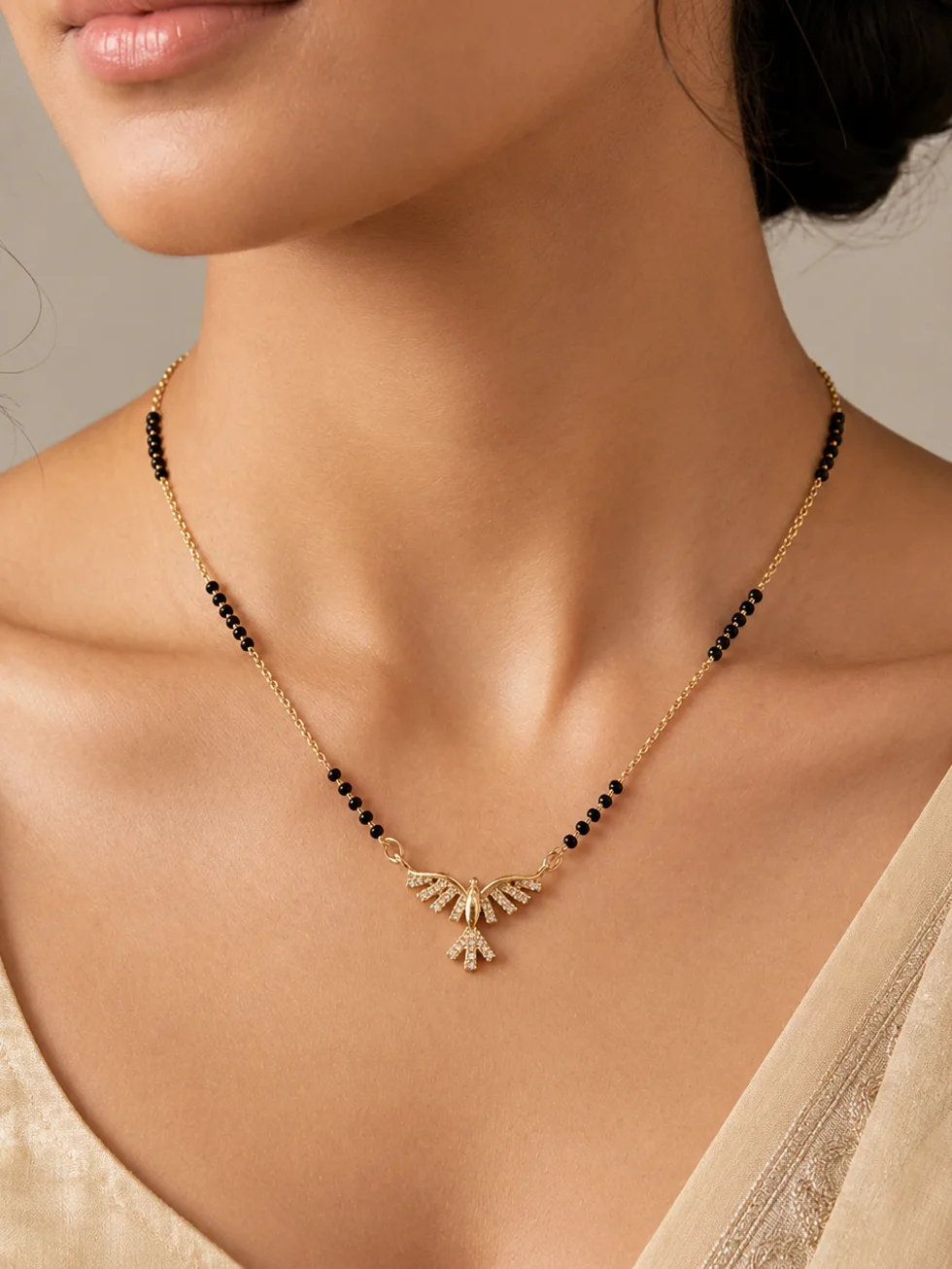 Buy 1 Get 1 Free - Golden Wings Diamond Mangalsutra