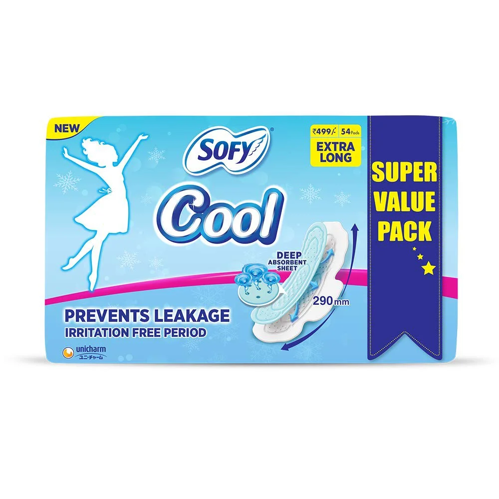 Sofy Cool freshness Extra Long Sanitary Pads, Pack of 54