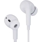 Ambrane Wired in Ear Earphones with in-line Mic for Clear Calling, 12mm Dynamic Drivers for BoostedBass™, 3.5mm Jack, Multi-Functional Controller (Stringz 74, White)