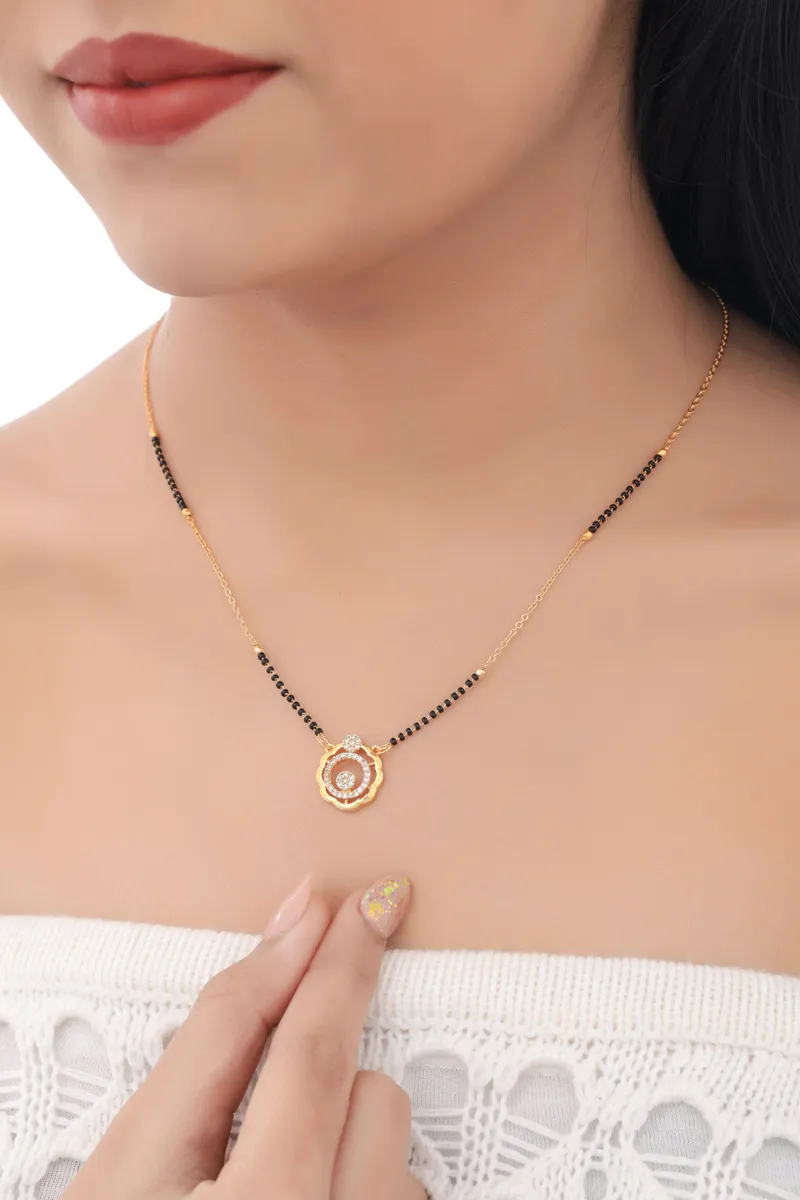 Buy 1 Get 1 Free - Floral Halo Designer Mangalsutra