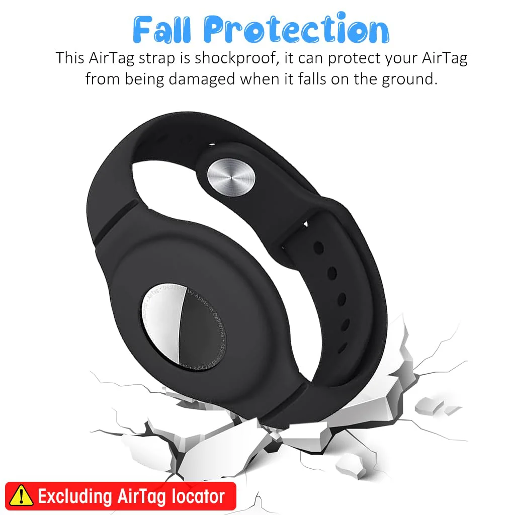 ZORBES® AirTag Bracelet for Kids, 2 Pack Silicone Watch Bands with Upgraded Studs Anti-dropping Bracelet Wristband for Children, Airtag Watch Band Compatible AirTag, Only bracelet Included, No AirTag - image 3