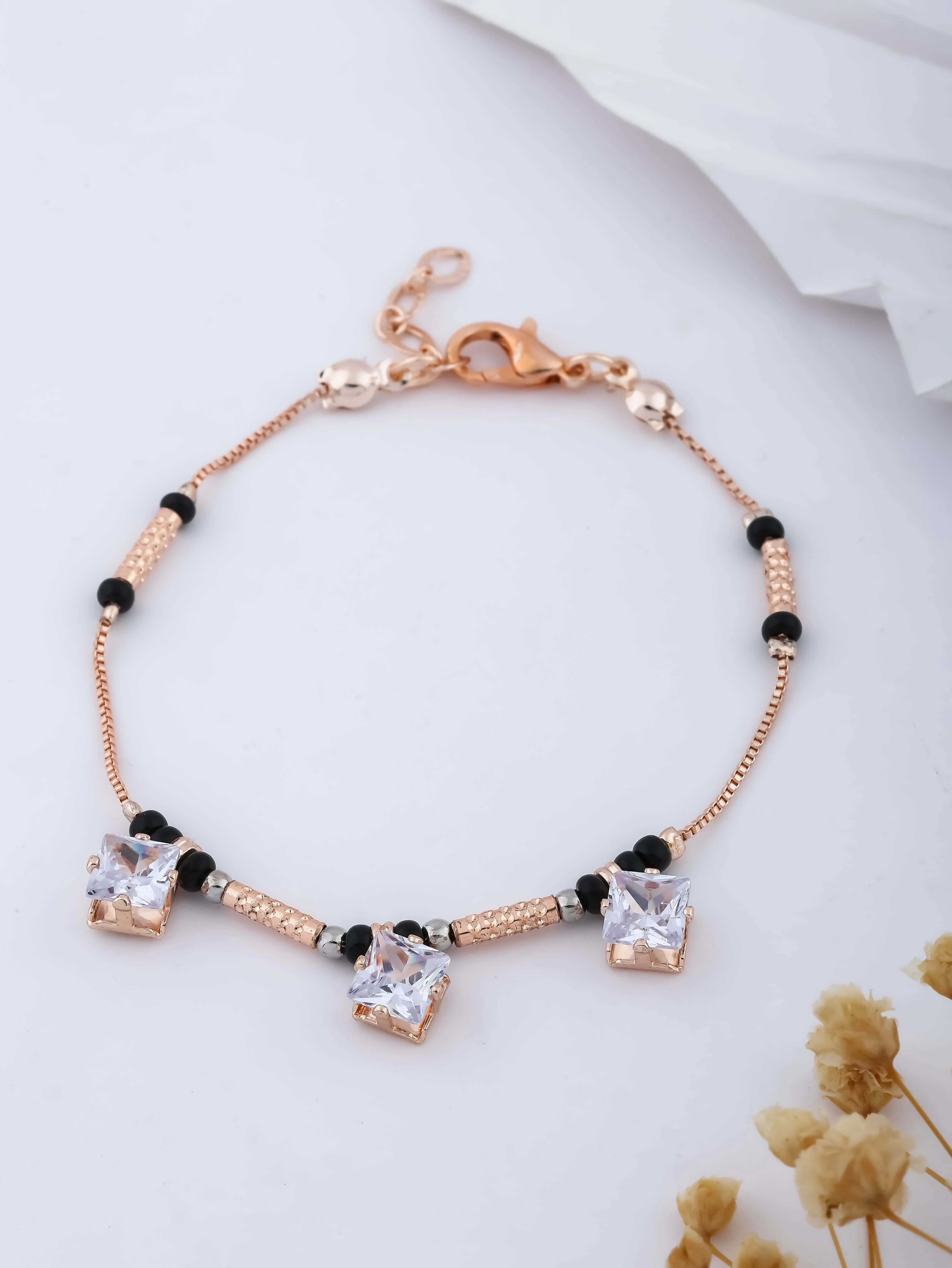 Rose Gold Plated Delicate Hand Fancy Mangalsutra