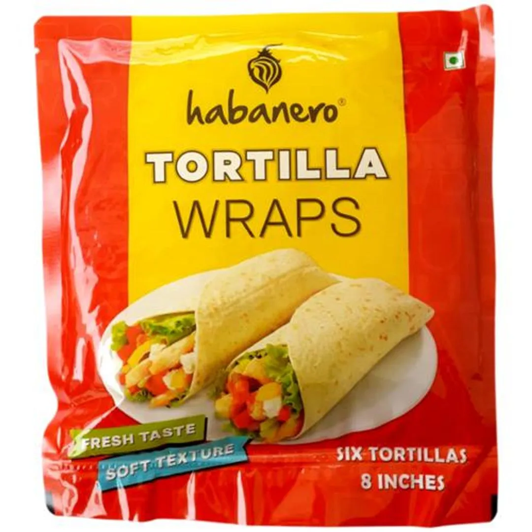 Habanero Tortilla Wrap - For Rolls, Wraps & Tacos, 6 pcs 330 g