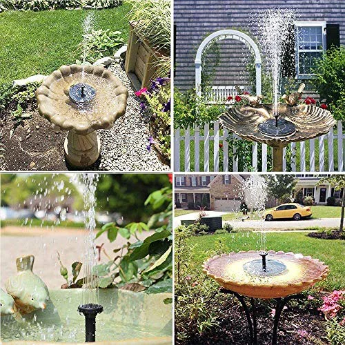 Verilux® Fountain Solar Power Floating Water Pump for Pool Pond Garden and Patio Plants Round 7V 1.4W (Black) - image 2