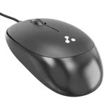 Ambrane Wired USB Mouse, Plug & Play, High Resolution 1600 DPI Optical Sensor, 3-Button Design, Clickable Scroll Wheel, Ambidextrous, Ergonomic Mouse for Comfortable All-Day Grip (Sliq 2 Wired)