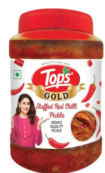 Tops Pickle Stuffed Red Chilli - 900g. PET Jar